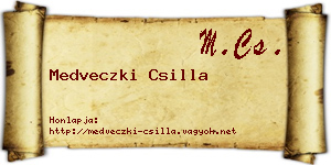 Medveczki Csilla névjegykártya