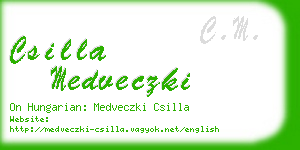 csilla medveczki business card
